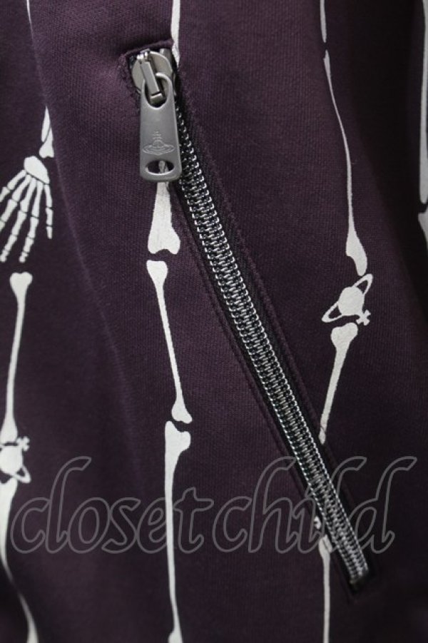 画像5: ヴィヴィアンウエストウッド 中古 / ストライプトラックジャケット  ワイン  S-25-09-14-026-jc-AS-ZS (5)