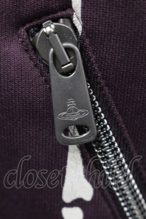 画像6: ヴィヴィアンウエストウッド 中古 / ストライプトラックジャケット  ワイン  S-25-09-14-026-jc-AS-ZS (6)