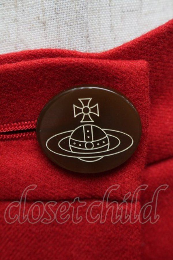 画像4: ヴィヴィアンウエストウッド 中古 //ライディングスカート 1 赤  S-25-09-14-028-sk-AS-ZS (4)