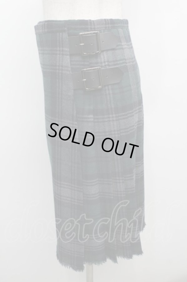 画像3: ヴィヴィアンウエストウッド 中古 / タータンチェックキルトスカート 2 グリーン  S-25-09-14-031-sk-AS-ZS (3)