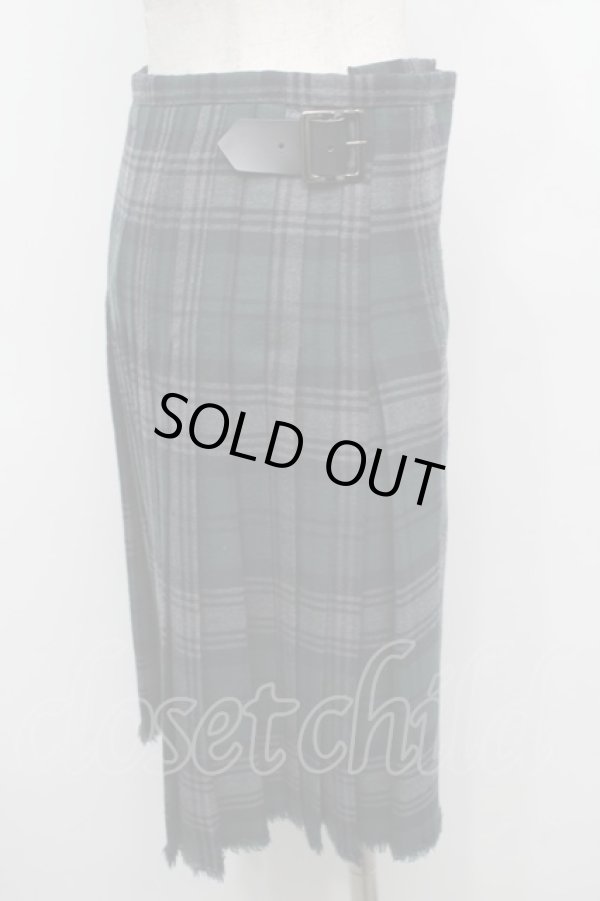 画像4: ヴィヴィアンウエストウッド 中古 / タータンチェックキルトスカート 2 グリーン  S-25-09-14-031-sk-AS-ZS (4)