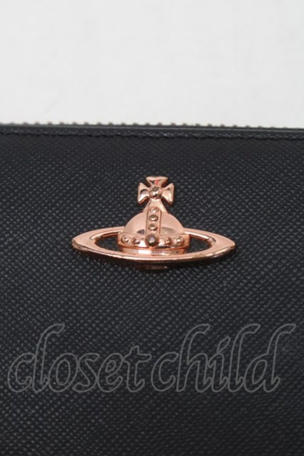 画像3: ヴィヴィアンウエストウッド 中古 / W/SAFFIANOラウンドファスナー長財布  黒  S-25-09-14-009-wa-AS-ZS (3)