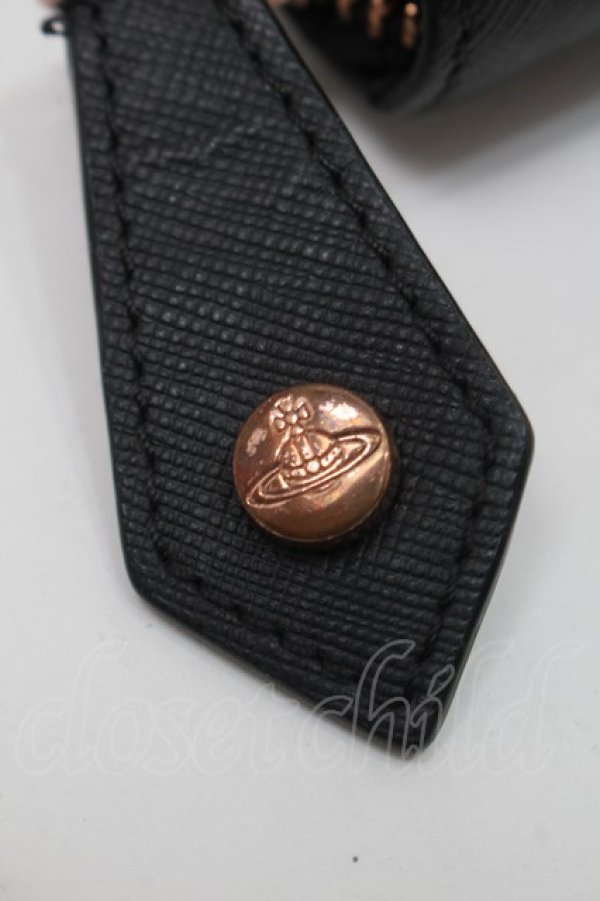 画像4: ヴィヴィアンウエストウッド 中古 / W/SAFFIANOラウンドファスナー長財布  黒  S-25-09-14-009-wa-AS-ZS (4)