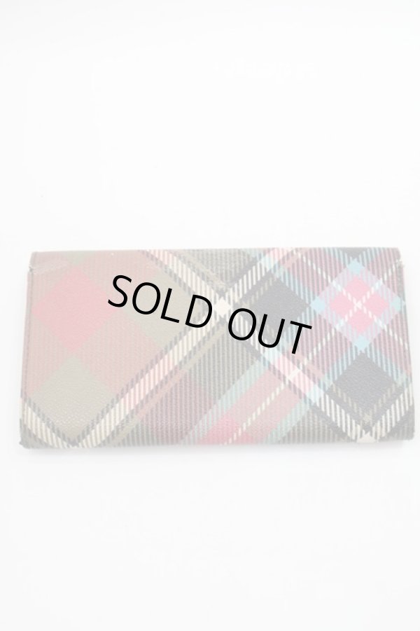 画像2: ヴィヴィアンウエストウッド 中古 / タータンチェック長財布    S-25-09-14-010-wa-HR-ZS (2)