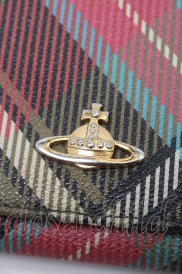 画像3: ヴィヴィアンウエストウッド 中古 / タータンチェック長財布    S-25-09-14-010-wa-HR-ZS (3)