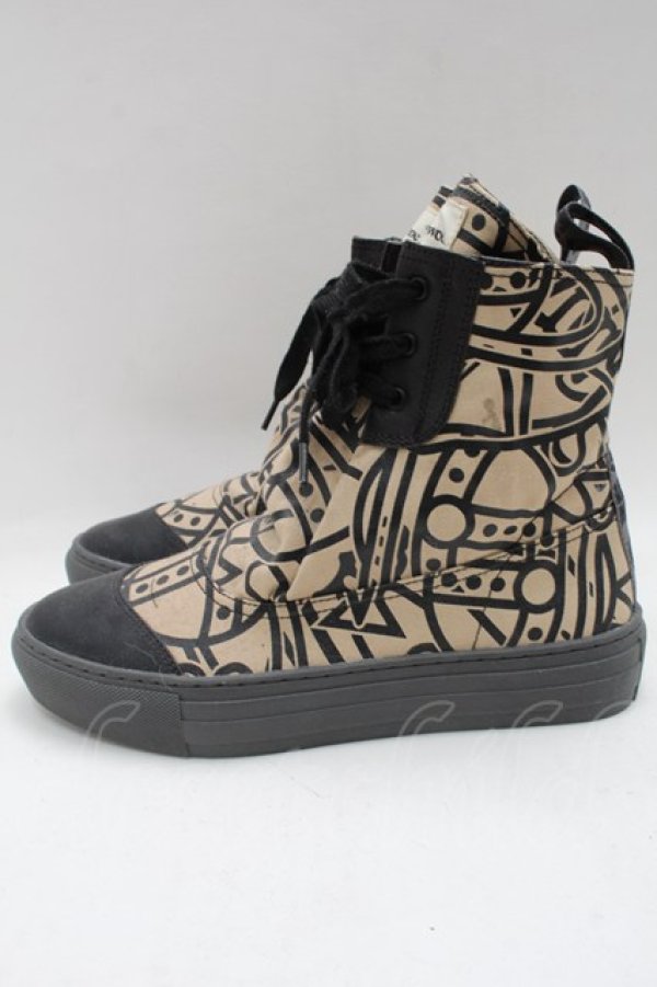 画像2: ヴィヴィアンウエストウッド 中古 / アドヴァンカットラORB ハイトップスニーカー  ベージュ  S-25-09-14-013-sh-UT-ZS (2)