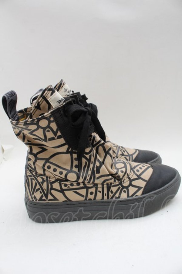 画像3: ヴィヴィアンウエストウッド 中古 / アドヴァンカットラORB ハイトップスニーカー  ベージュ  S-25-09-14-013-sh-UT-ZS (3)