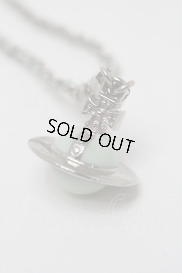 画像2: ヴィヴィアンウエストウッド 中古 / オーブネックレス  グリーン  S-25-09-17-037-ac-AS-ZS (2)