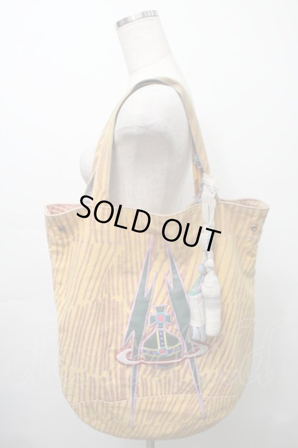 画像4: ヴィヴィアンウエストウッド 中古 / Lightning Shopper バッグ  イエロー  S-25-09-17-041-ba-AS-ZH (4)