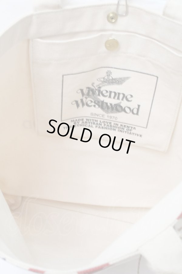 画像4: ヴィヴィアンウエストウッド 中古 / Made in Kenya　シティトート  オフ  S-25-09-17-044-ba-HR-ZH (4)