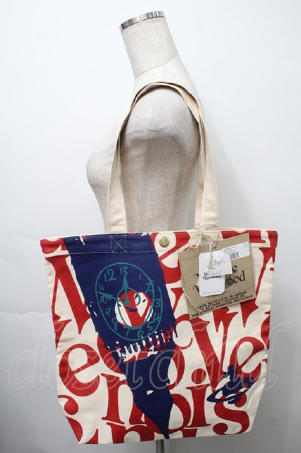 画像5: ヴィヴィアンウエストウッド 中古 / Made in Kenya　シティトート  オフ  S-25-09-17-044-ba-HR-ZS (5)