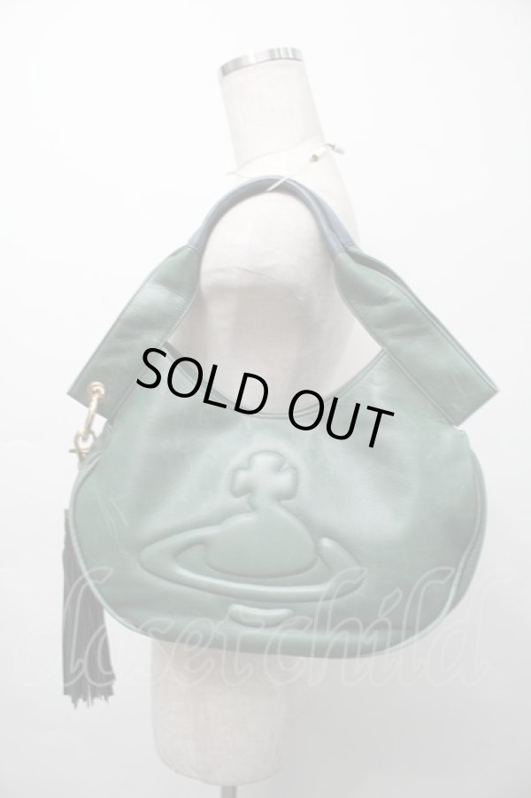 画像6: ヴィヴィアンウエストウッド 中古 / オーブ型押シタッセルレザーバッグ  グリーン  S-25-09-17-045-ba-AS-ZS (6)