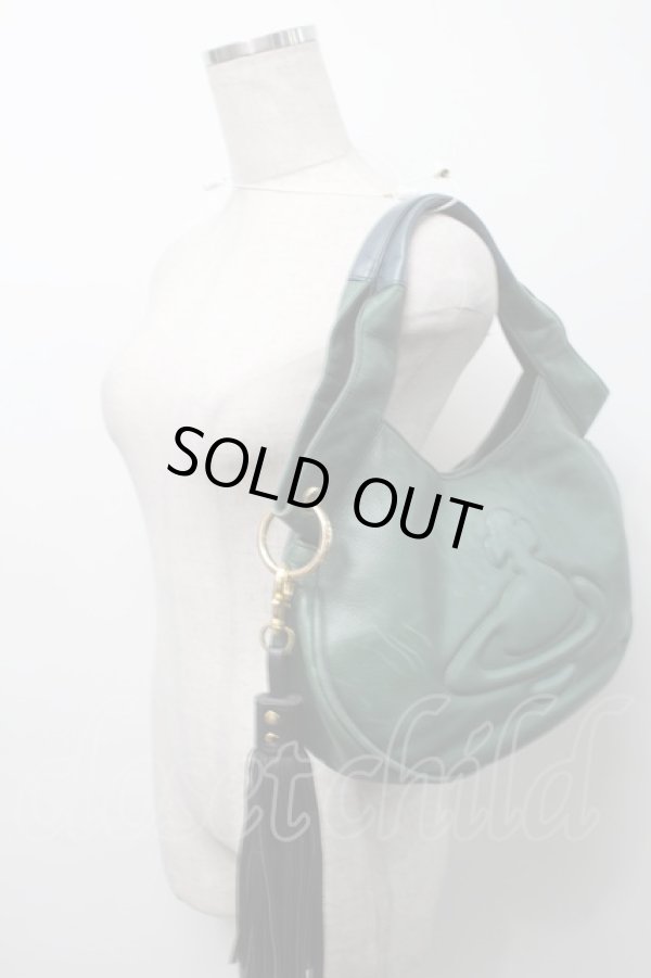 画像7: ヴィヴィアンウエストウッド 中古 / オーブ型押シタッセルレザーバッグ  グリーン  S-25-09-17-045-ba-AS-ZS (7)