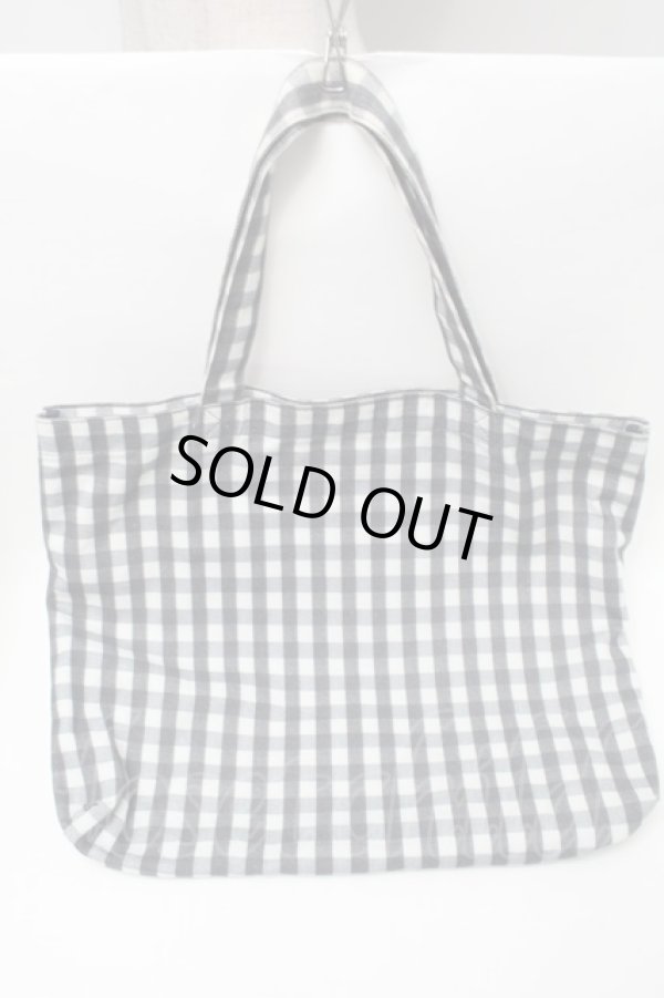 画像2: ヴィヴィアンウエストウッド 中古 / ギンガムパピートートバッグ  黒  S-25-09-17-046-ba-HR-ZS (2)