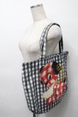 画像6: ヴィヴィアンウエストウッド 中古 / ギンガムパピートートバッグ  黒  S-25-09-17-046-ba-HR-ZS (6)