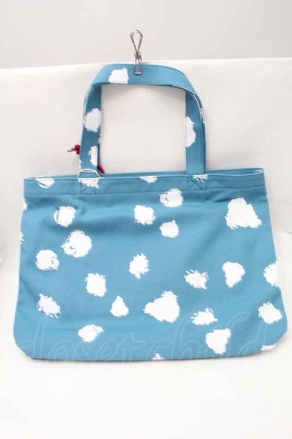 画像2: ヴィヴィアンウエストウッド 中古 / PRINTED TEDDYトートバッグ  サックス  S-25-09-17-047-ba-HR-ZS (2)