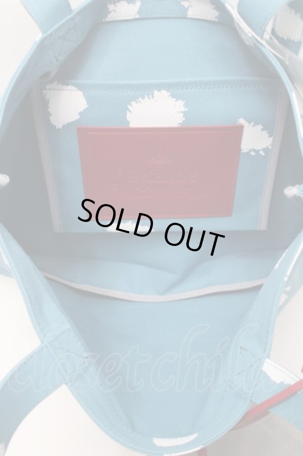 画像4: ヴィヴィアンウエストウッド 中古 / PRINTED TEDDYトートバッグ  サックス  S-25-09-17-047-ba-HR-ZS (4)
