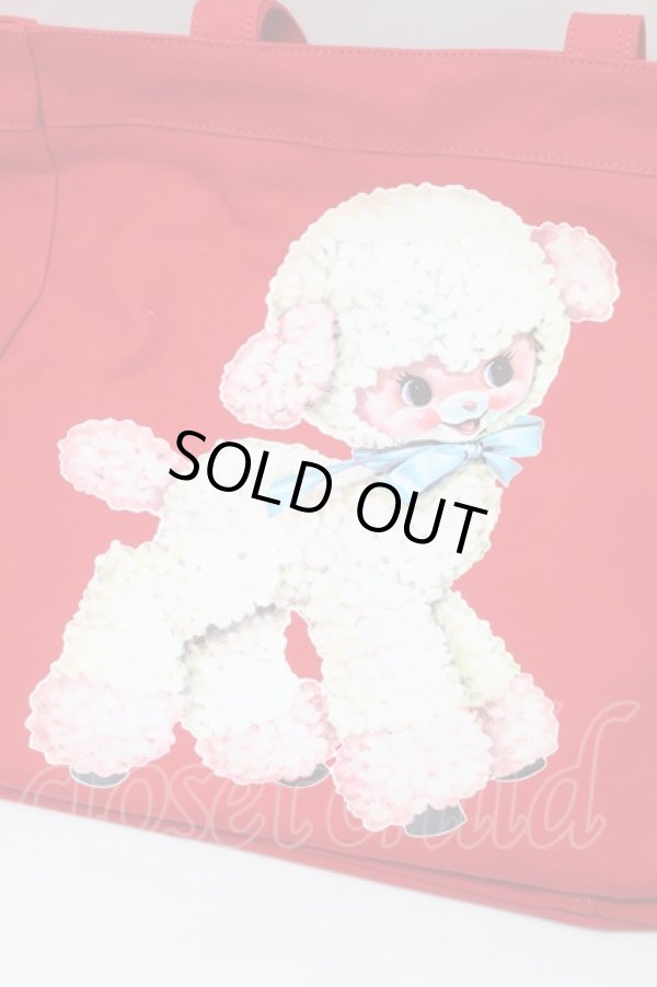 画像3: ヴィヴィアンウエストウッド 中古 / COTTON LAMB トートバッグ  赤  S-25-09-17-048-ba-HR-ZS (3)