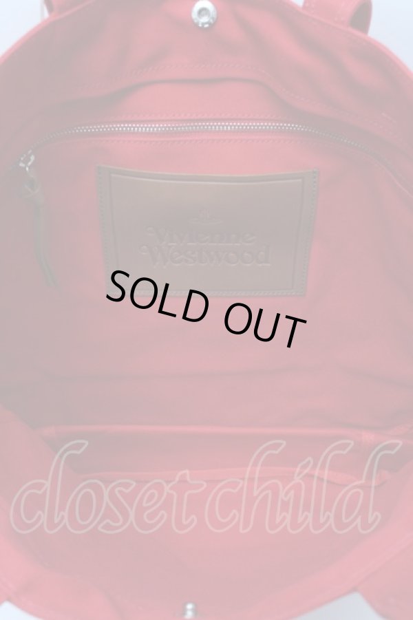 画像4: ヴィヴィアンウエストウッド 中古 / COTTON LAMB トートバッグ  赤  S-25-09-17-048-ba-HR-ZS (4)