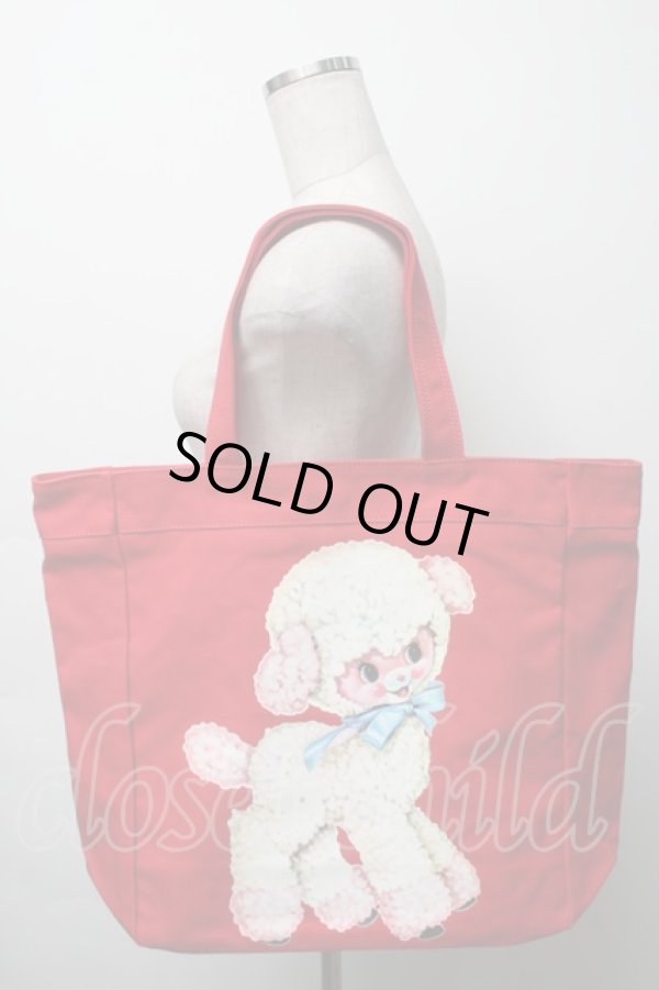 画像5: ヴィヴィアンウエストウッド 中古 / COTTON LAMB トートバッグ  赤  S-25-09-17-048-ba-HR-ZS (5)