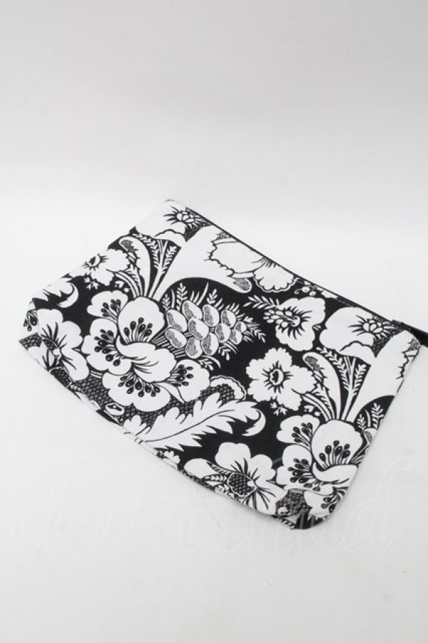 画像2: ヴィヴィアンウエストウッド 中古 / BOTTOM GUSSET ポーチ  黒ｘ白  S-25-09-17-053-gd-AS-ZS (2)