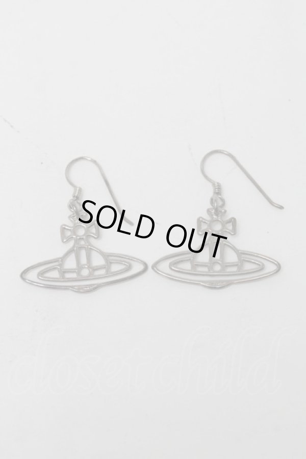 画像2: ヴィヴィアンウエストウッド 中古 / シンラインフラットオーブピアス  シルバー  S-25-09-17-008-er-AS-ZS (2)