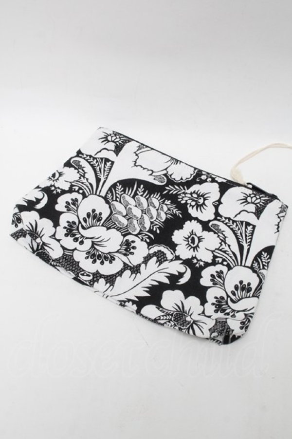 画像2: ヴィヴィアンウエストウッド 中古 / BOTTOM GUSSET ポーチ  黒ｘ白  S-25-09-17-054-gd-HR-ZS (2)