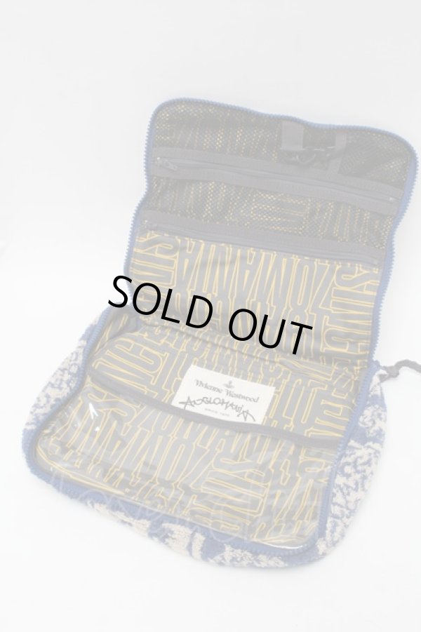 画像3: ANGLOMANIA 中古 / タオルポーチ  ベージュｘブルー  S-25-09-17-055-gd-AS-ZS (3)