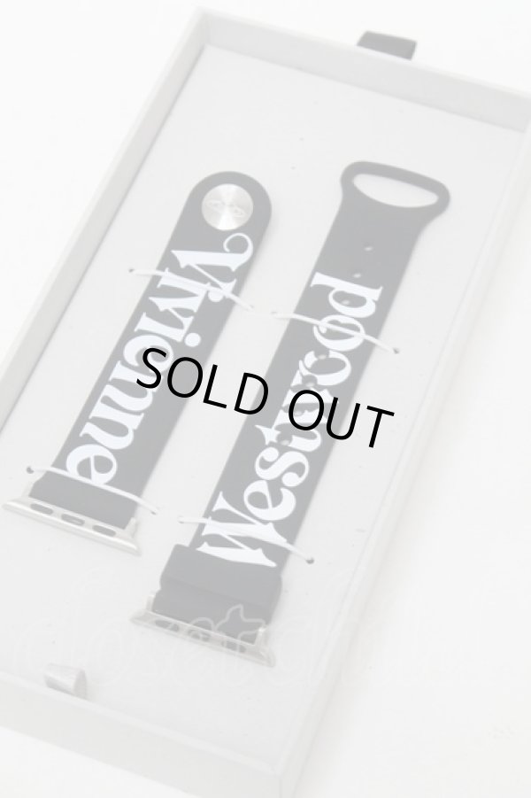 画像2: ヴィヴィアンウエストウッド 中古 / strap made for Apple Watch  黒  S-25-09-17-022-gd-AS-ZS (2)