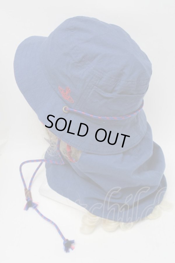 画像3: ヴィヴィアンウエストウッド 中古 / オーブ刺繍ハット  青  S-25-09-17-027-ha-AS-ZS (3)