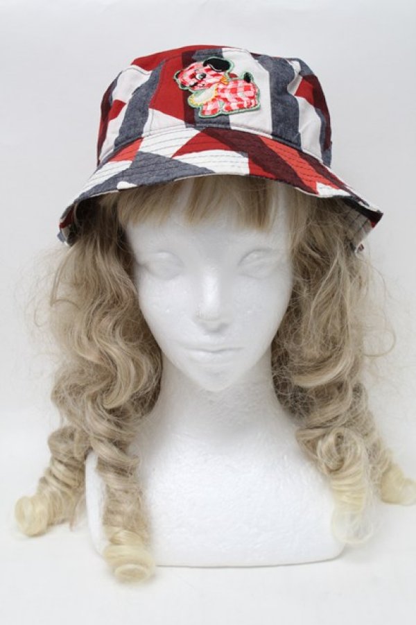 画像2: ヴィヴィアンウエストウッド 中古 / パッチバケットハット  マルチ  S-25-09-17-028-ha-AS-ZS (2)