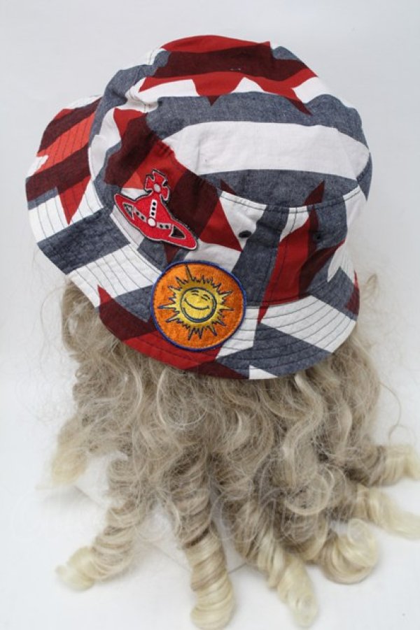 画像3: ヴィヴィアンウエストウッド 中古 / パッチバケットハット  マルチ  S-25-09-17-028-ha-AS-ZS (3)