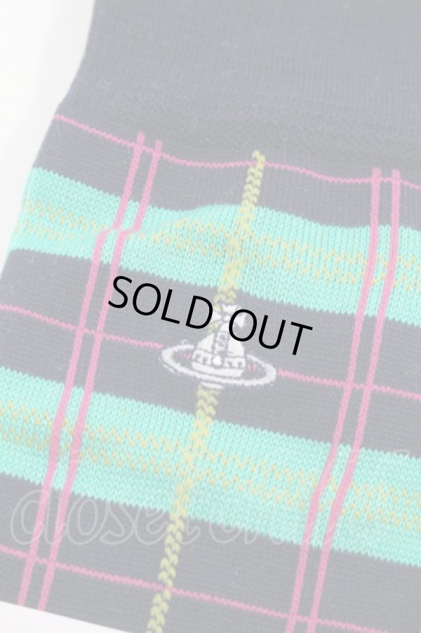 画像3: ヴィヴィアンウエストウッド 中古 / チェックソックス  紺  S-25-10-22-019-gd-AS-ZS (3)