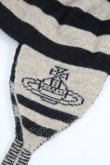 画像5: ヴィヴィアンウエストウッド 中古 / フリンジボーダーニット帽  黒  S-25-10-22-021-gd-AS-ZS (5)