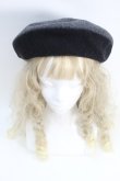 画像2: ヴィヴィアンウエストウッド 中古 / パイピングベレー帽  グレーx黒  S-25-10-22-023-ha-AS-ZS (2)