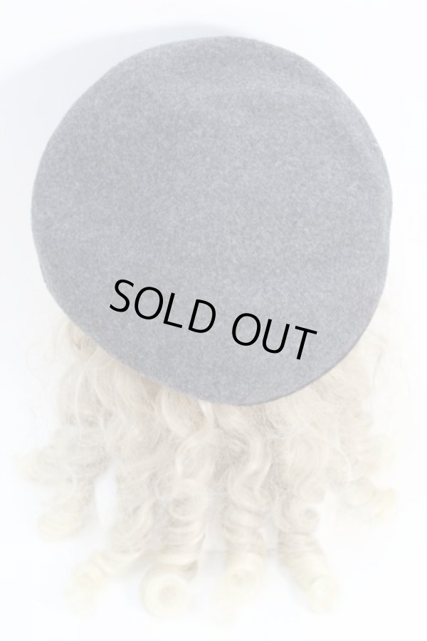 画像4: ヴィヴィアンウエストウッド 中古 / パイピングベレー帽  グレーｘ黒  S-25-10-22-023-ha-AS-ZS (4)