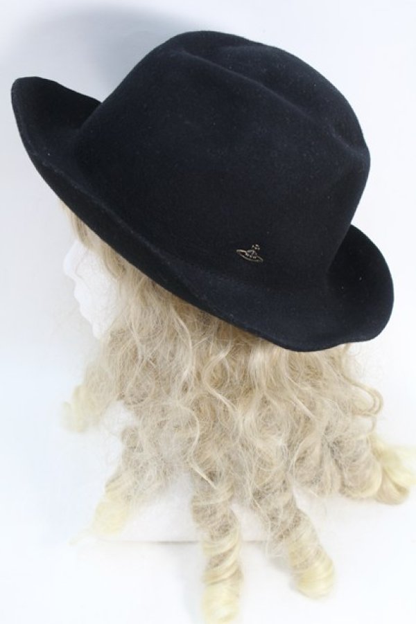 画像3: ヴィヴィアンウエストウッド 中古 / ウールハット  黒  S-25-10-22-024-ha-AS-ZS (3)
