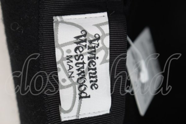 画像6: ヴィヴィアンウエストウッド 中古 / ウールハット  黒  S-25-10-22-024-ha-AS-ZS (6)