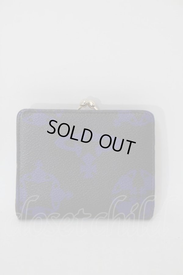 画像2: ヴィヴィアンウエストウッド 中古 / オーブ二ツ折リ財布  黒ｘ青  S-25-10-22-006-bl-HR-ZS (2)