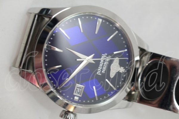 画像6: ヴィヴィアンウエストウッド 中古 / VV299GDBR オーブ クオーツ腕時計  シルバーx紺  S-25-10-22-025-ac-AS-ZS (6)