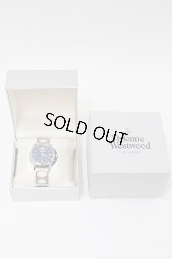 画像7: ヴィヴィアンウエストウッド 中古 / VV299GDBR オーブ クオーツ腕時計  シルバーｘ紺  S-25-10-22-025-ac-AS-ZS (7)