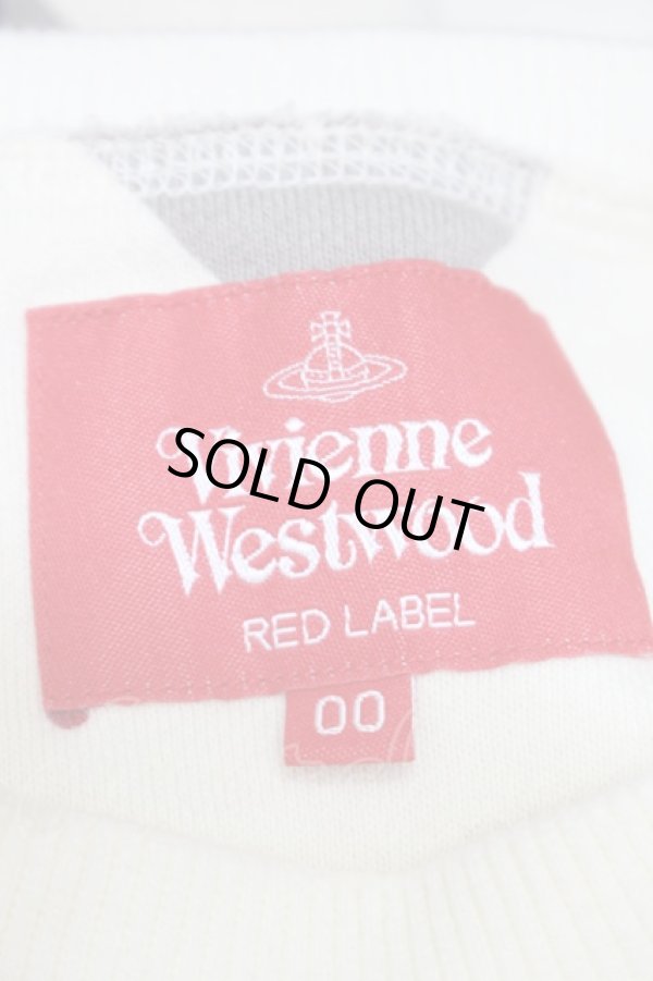 画像4: ヴィヴィアンウエストウッド 中古 / フラワーアーガイル裏毛プルオーバー 00 アイボリー  S-25-10-22-027-to-HR-ZS (4)