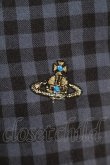 画像4: ヴィヴィアンウエストウッド MAN 中古 / ギンガムチェックパッチワークシャツ 44 青xグレーx黒  S-25-10-22-035-bl-AS-ZS (4)