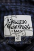 画像5: ヴィヴィアンウエストウッド MAN 中古 / ギンガムチェックパッチワークシャツ 44 青xグレーx黒  S-25-10-22-035-bl-AS-ZS (5)