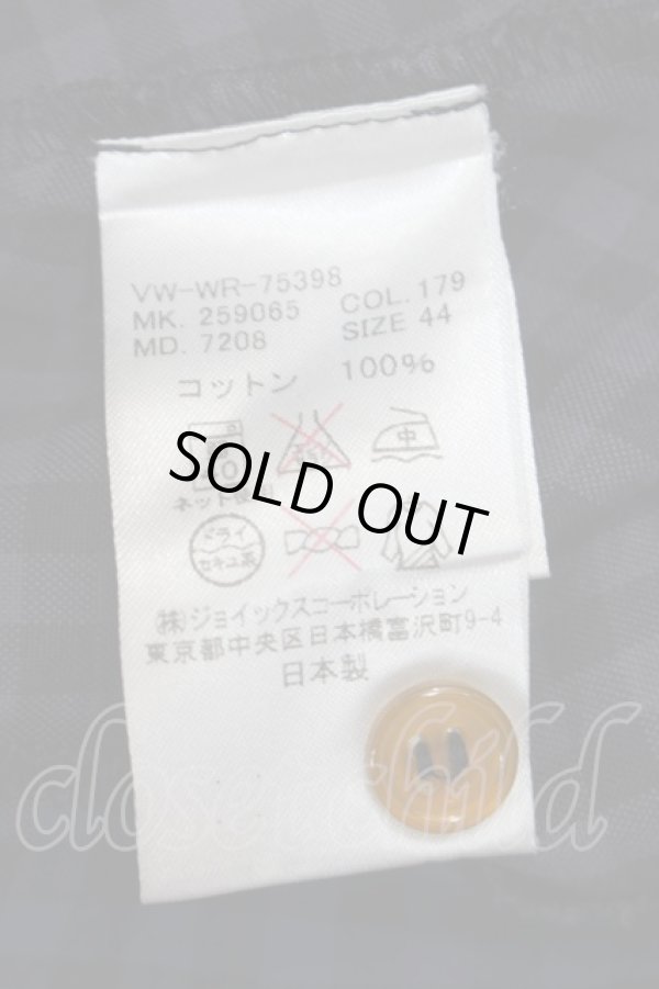 画像6: ヴィヴィアンウエストウッド MAN 中古 / ギンガムチェックパッチワークシャツ 44 青ｘグレーｘ黒  S-25-10-22-035-bl-AS-ZS (6)