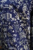 画像4: ヴィヴィアンウエストウッド MAN 中古 / 箔プリントシャツ  I 紺xゴールド  S-25-10-22-036-bl-AS-ZS (4)