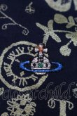 画像6: ヴィヴィアンウエストウッド MAN 中古 / 箔プリントシャツ  I 紺xゴールド  S-25-10-22-036-bl-AS-ZS (6)