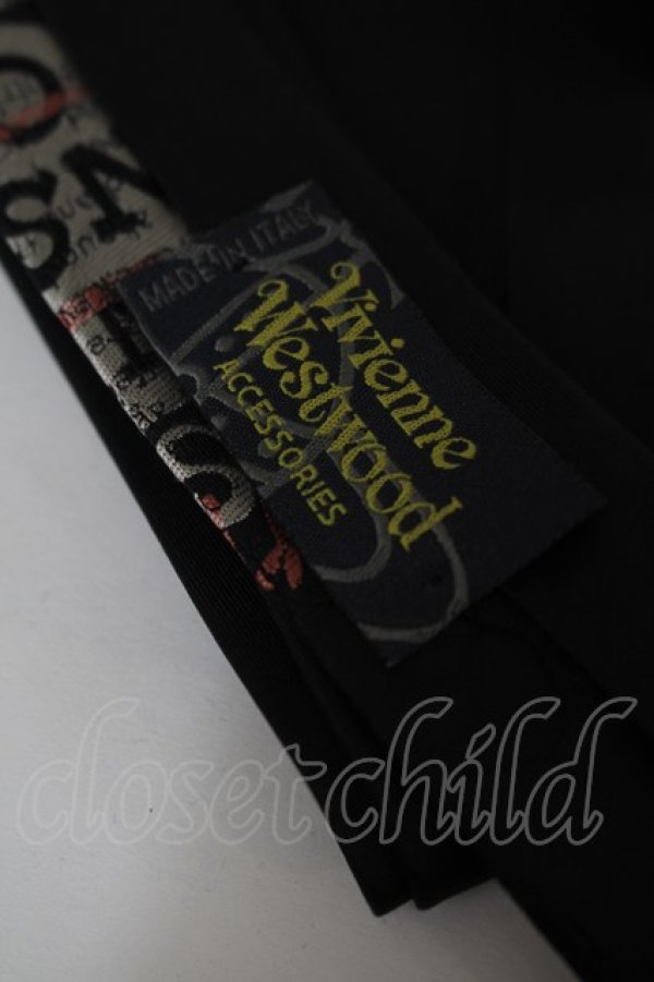 画像3: ヴィヴィアンウエストウッド 中古 / NINSDOLネクタイ  黒  S-25-10-22-008-gd-HR-ZS (3)