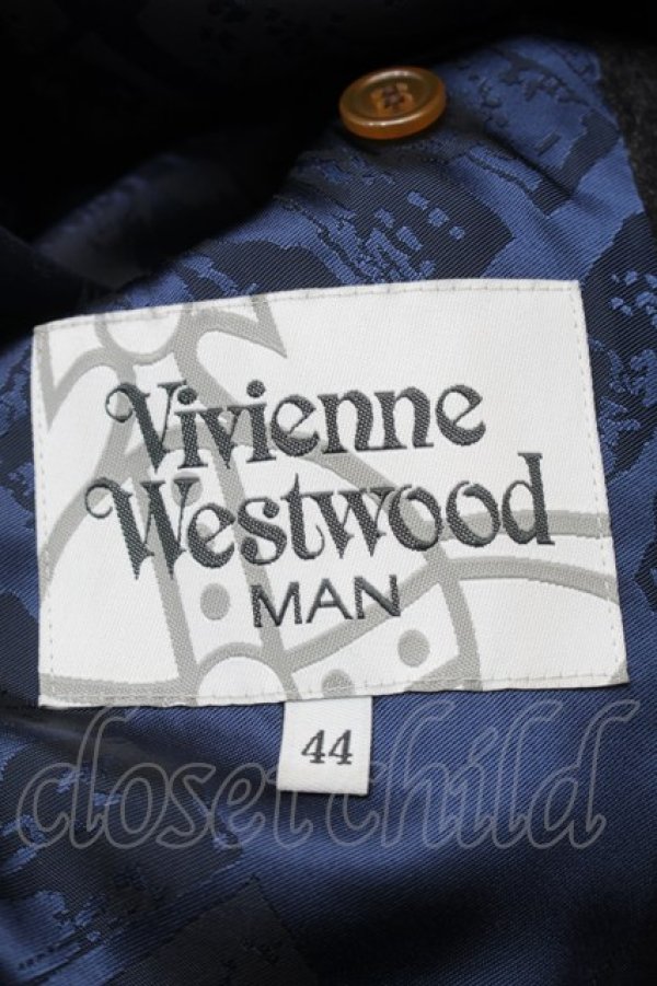 画像3: ヴィヴィアンウエストウッド MAN 中古 / CO/メルトンミントカラーコート 44 グレー  S-25-10-22-044-co-AS-ZS (3)