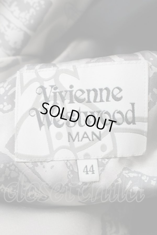 画像3: ヴィヴィアンウエストウッド MAN 中古 / ミントカラーコート 44 黒  S-25-10-22-045-co-AS-ZS (3)